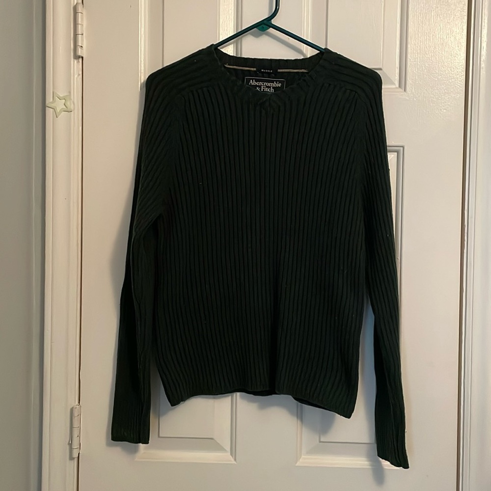 Vintage Abercrombie & Fitch Green Muscle Sweater